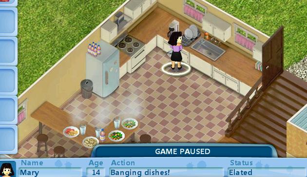 Mary just 14 banging dishes.JPG