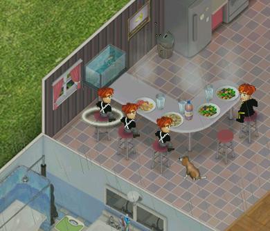 Triplets sitting down at a meal.JPG