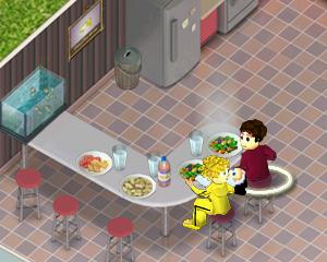 Admiring his wife and baby.JPG